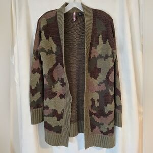Love By Design Camouflage Cardigan Sweater